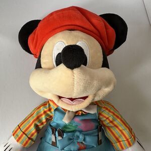 Rare Mickey Disney Parks Riviera Resort Mickey Mouse Painter Plush 12” Artist